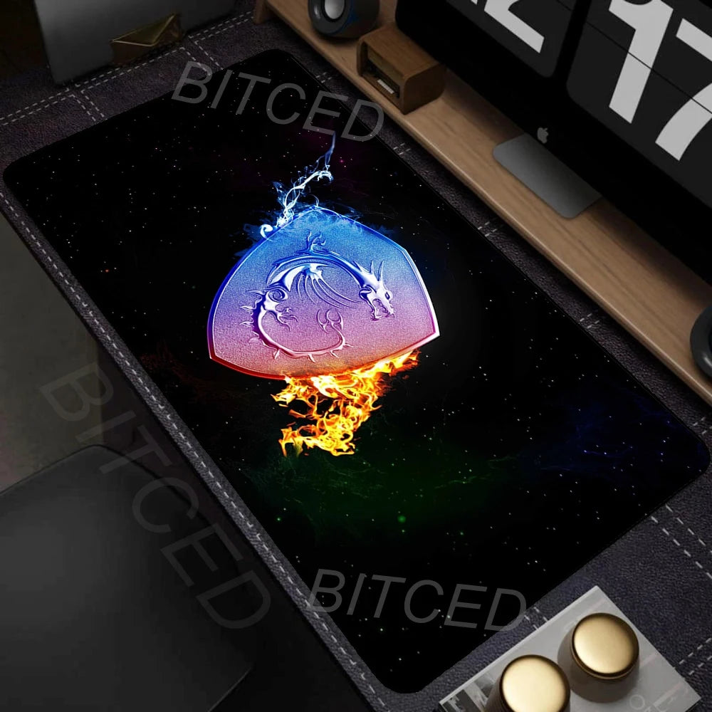 MSI Table Mat Mouse Pad Desk Mouse Pad Cute HD Desk Pad Extended Gaming Keyboard Mats Large XXL Gamer Mousepad 90x40
