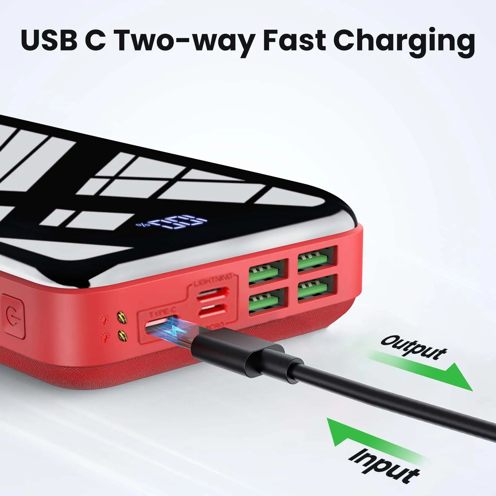 Portable Charger 30000mah Power Bank, USB-C (22.5W) Fast Charging Battery Pack Portable Phone Charger