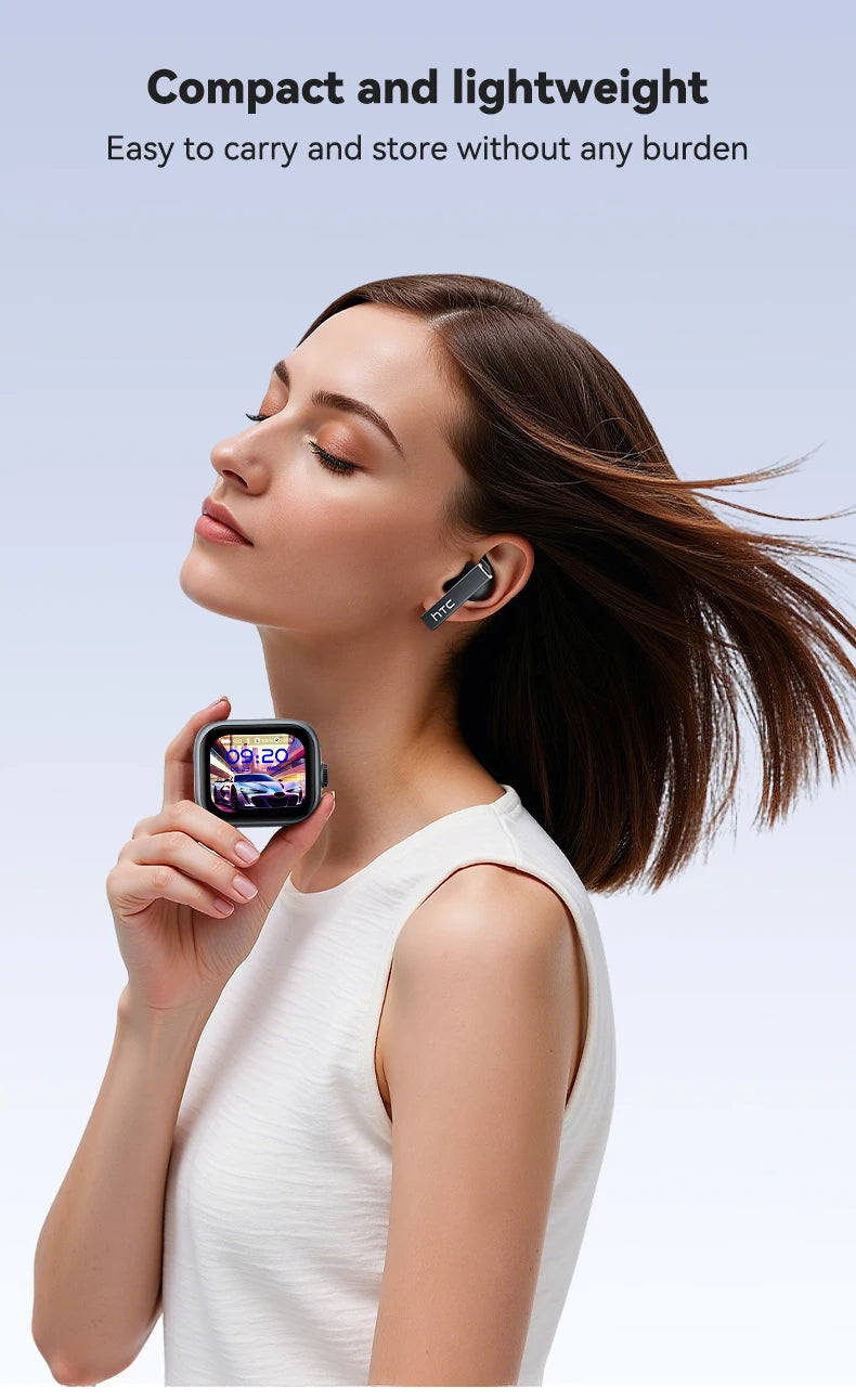 HTC NE40 TWS Wireless Earphones Bluetooth 6.0 ENC Noise Reduction Touch Control Earphones Touch Control Sports Headphones