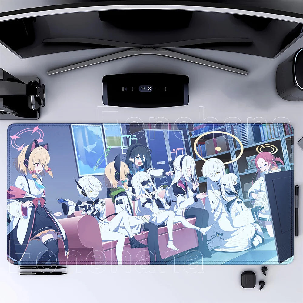 HD printing Tendō Kei Blue Archive Gaming Mousepad 400x900mm Anime girl key Mouse Pad PC Keyboard Office accessories XXL DeskMat