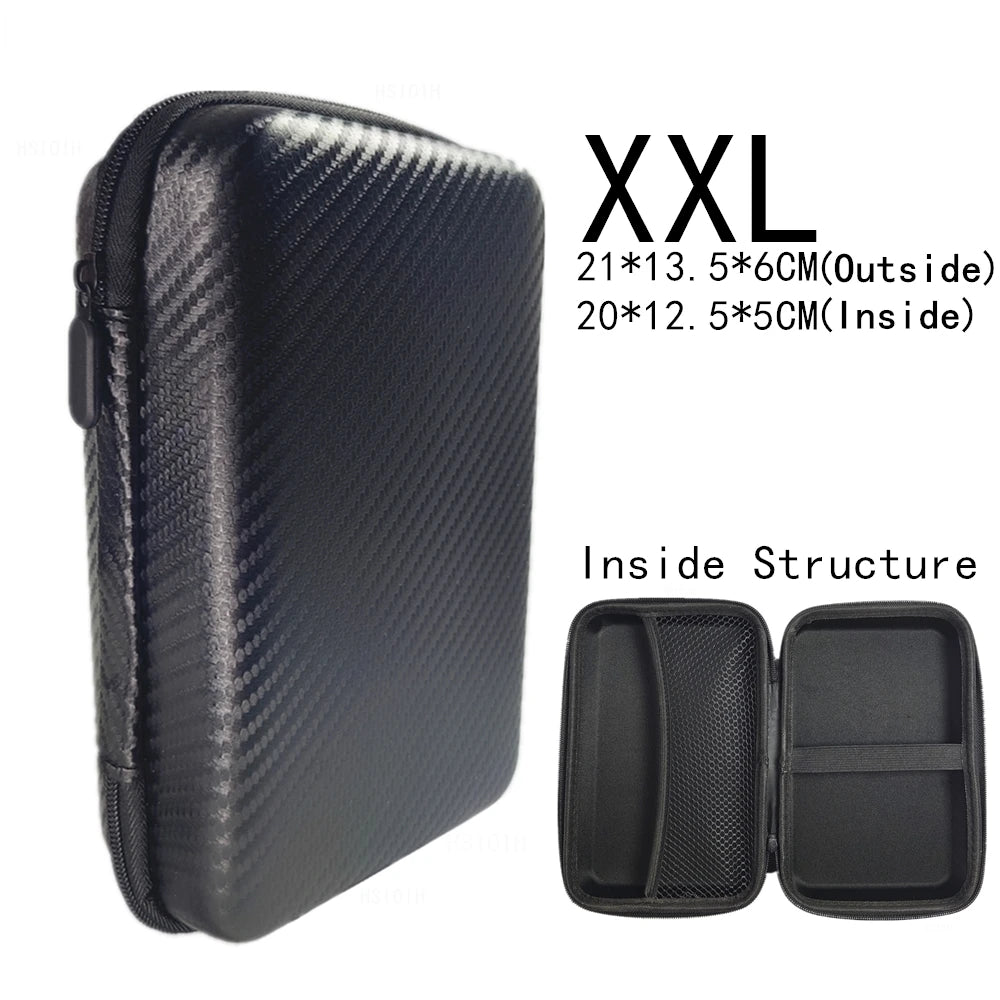 Digital Multimeter Bag Tool Bag Black For Headphone Bag Shockproof Bag EVA Box Case Earphone Carbon Fiber Texture Storage Bags