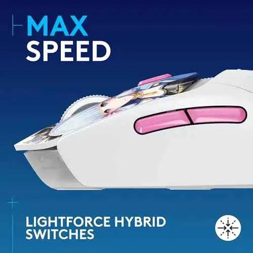 Logitech G309 Lightspeed Wireless Gaming Mouse, Genshin Impact Limited Edition, LIGHTFORCE Switches, HERO 25K Sensor, Long Batte