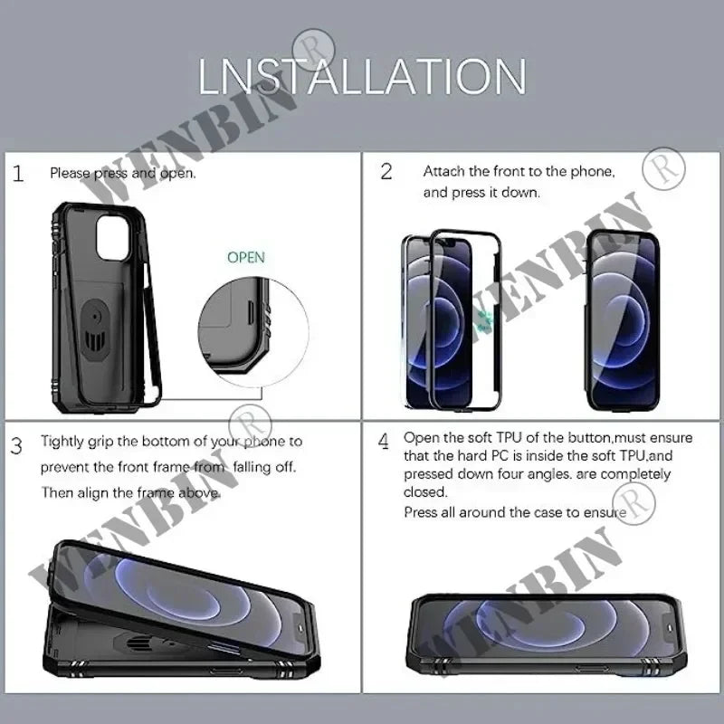 Case For Samsung S26 S25 S24 S23 Ultra Plus S25 FE A56 A36 Heavy Duty with Camera 360 Degree Rotate Kickstand Shockproof Cover