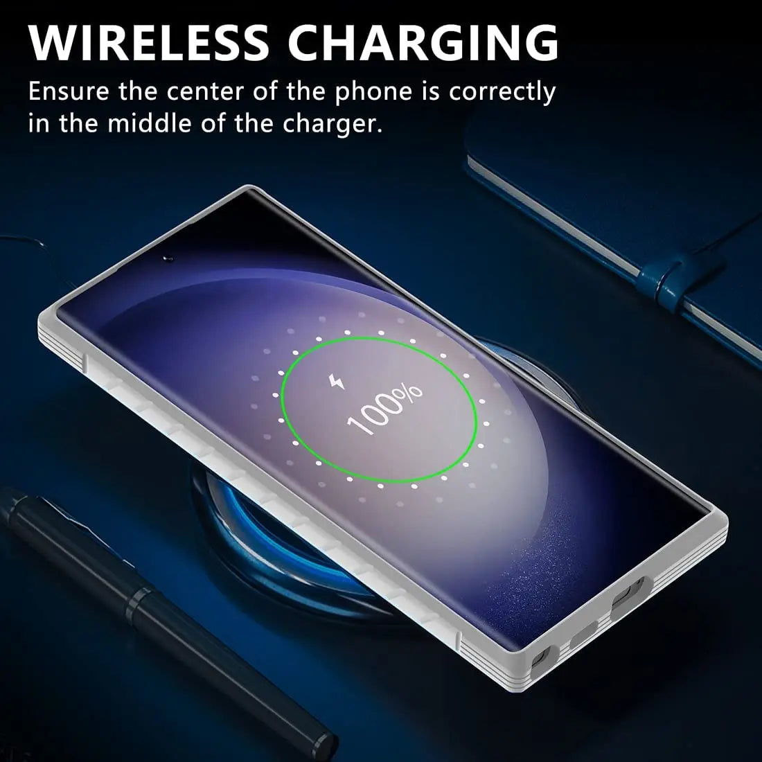 For Samsung Galaxy S23 Ultra Case with Camera Lens Protector Military Armor-Level Shockproof Metal Silicone Shockproof Clear