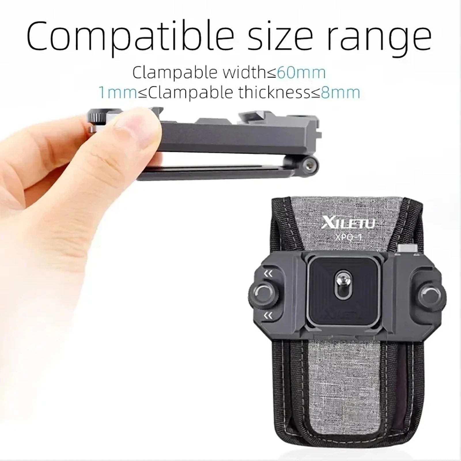 Backpack Quick Release Plate Clip Camera Quick Switch Tripod Slider Installation Adapter Camera Clip w/ Arca Swiss for Backpack