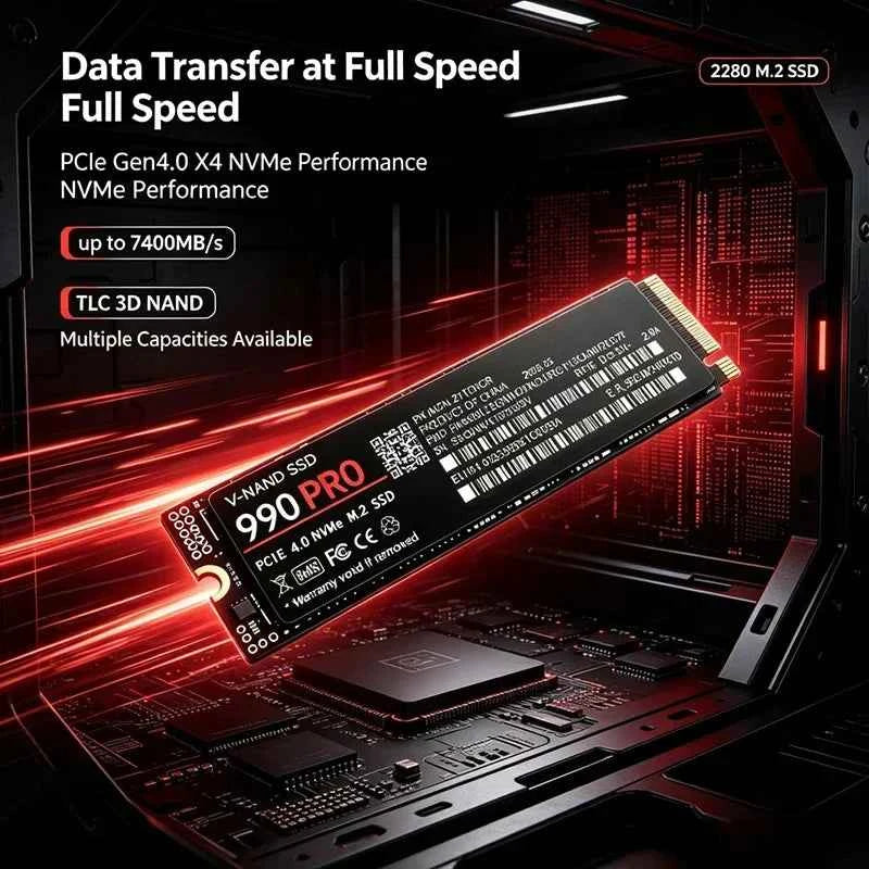 2026 New M.2 990 PRO NVMe SSD PCIe Gen4 High Performance Internal Drive 1TB 2TB 4TB Storage Upgrade For PS5 Desktop Laptop