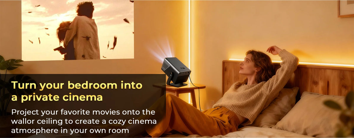 8K Decoding X7 AI Smart Projector with Android 14, UHD 1080P 1000 ANSI Built-in Apps, Auto Focus&Keystone, Home Outdoor Beamer