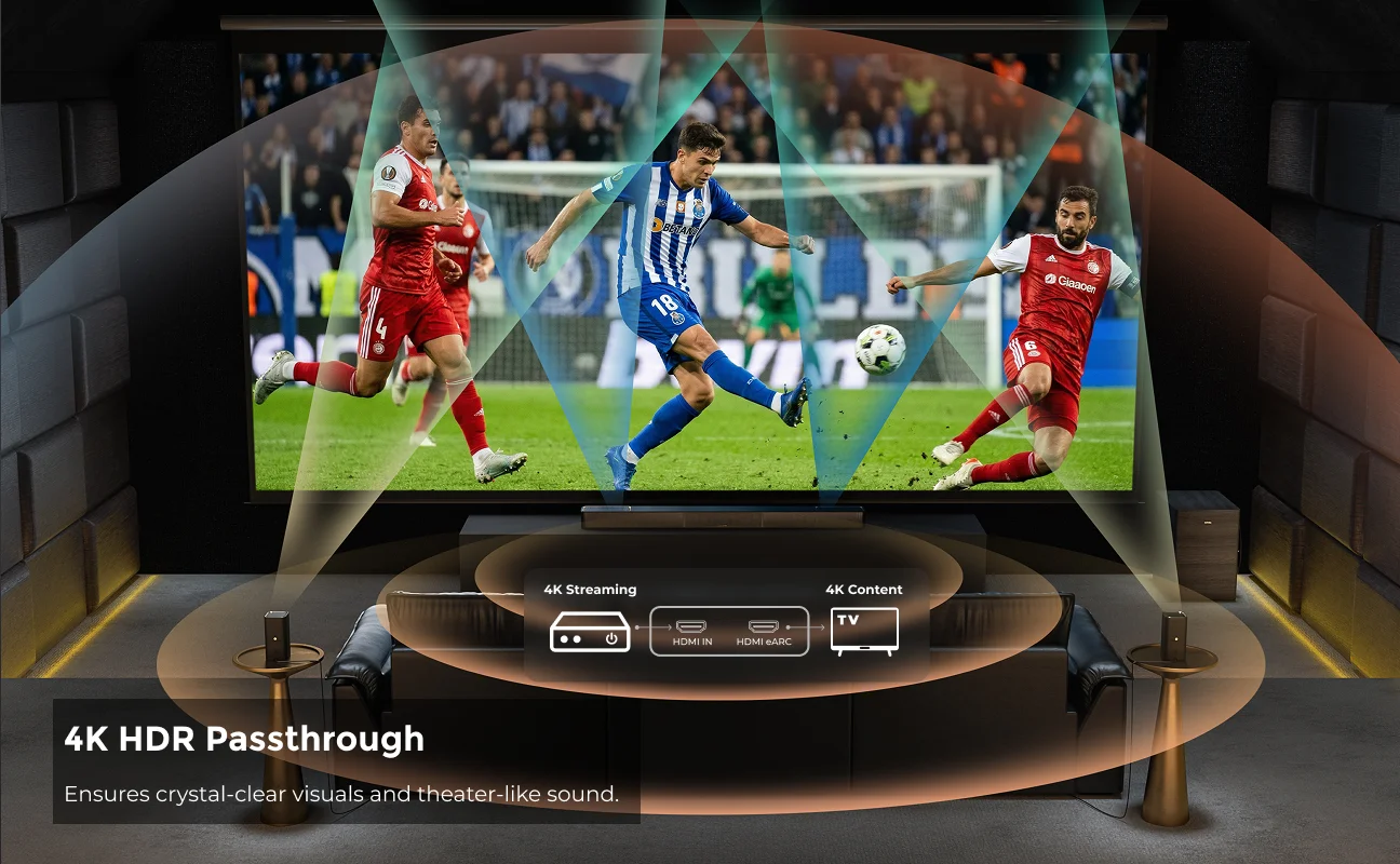 ULTIMEA 980W 7.1.4 Soundbar with Dolby Atmos&APP Control, 10