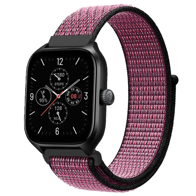 Nylon Loop Band For Amazfit GTS 4/3/3pro/2e/GTS 2 Mini/GTR 4 47mm/GTR 2/Stratos 2 3 Strap For Amazfit Bip 3 Pro Correa