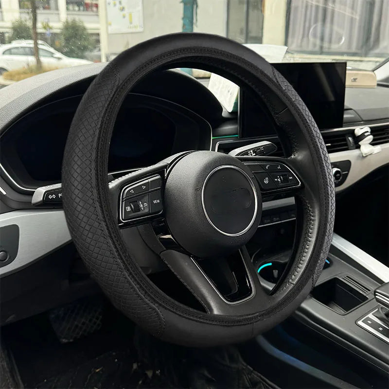 PU Leather Steering Wheel Cover 15\