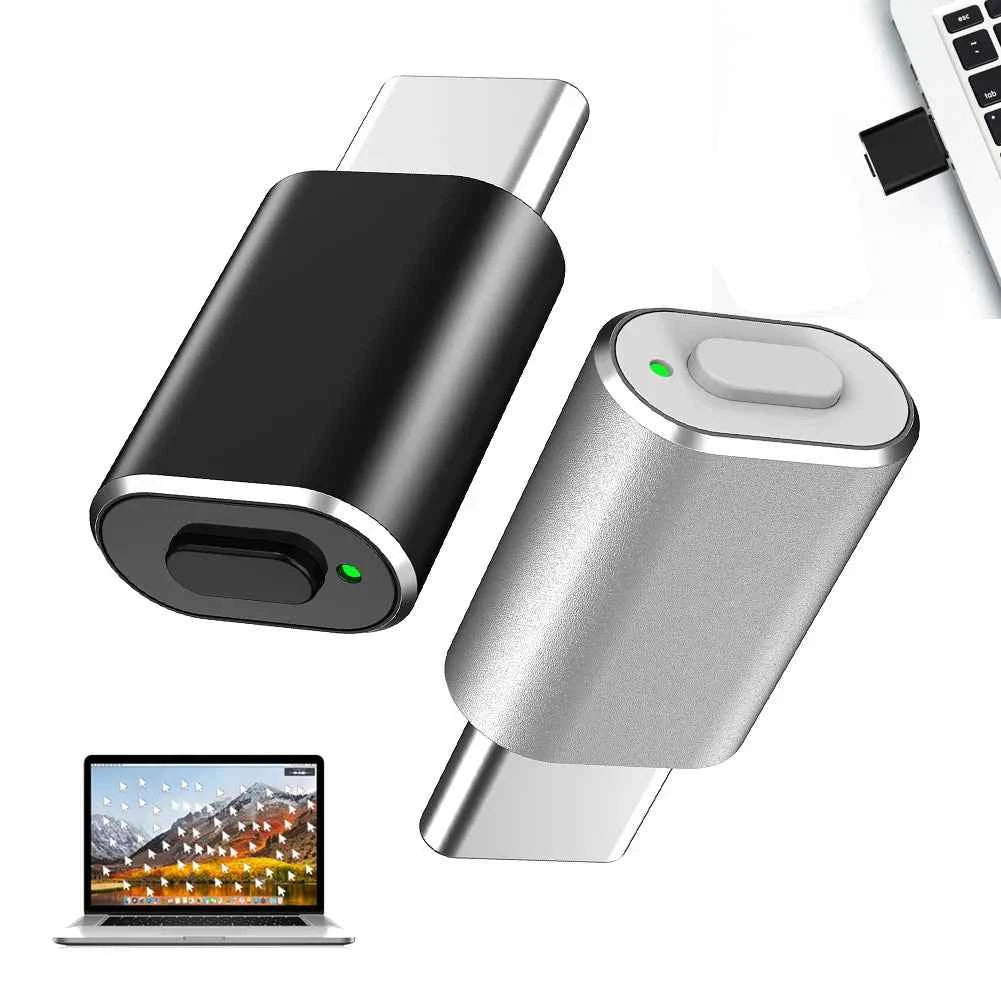 Mouse Jiggler USB Type-C Undetectable Automatic Mover With Switch Button for PC Laptop Keeps Computer Awake Simulate Mouse