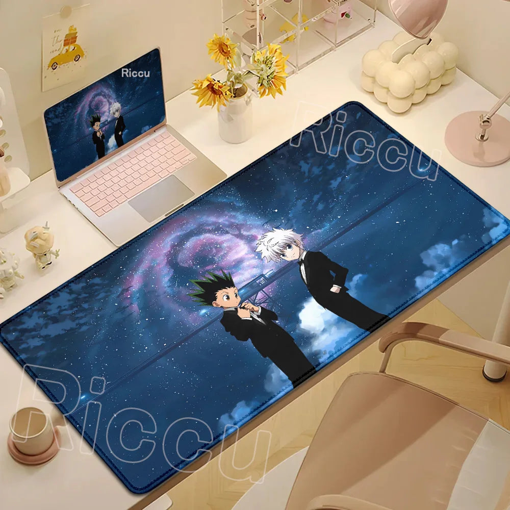 New Hxh Large Mousepad Hunter X Hunter Mouse Pad XXL Gaming Accessories Office Gamer Keyboard Desk Mat Non-Slip Laptop Anime Rug