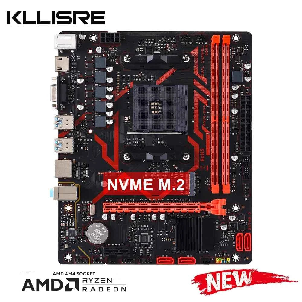 Kllisre A520 Motherboard kit AMD Ryzen R5 3600 cpu DDR4 16GB 3200MHz Ram