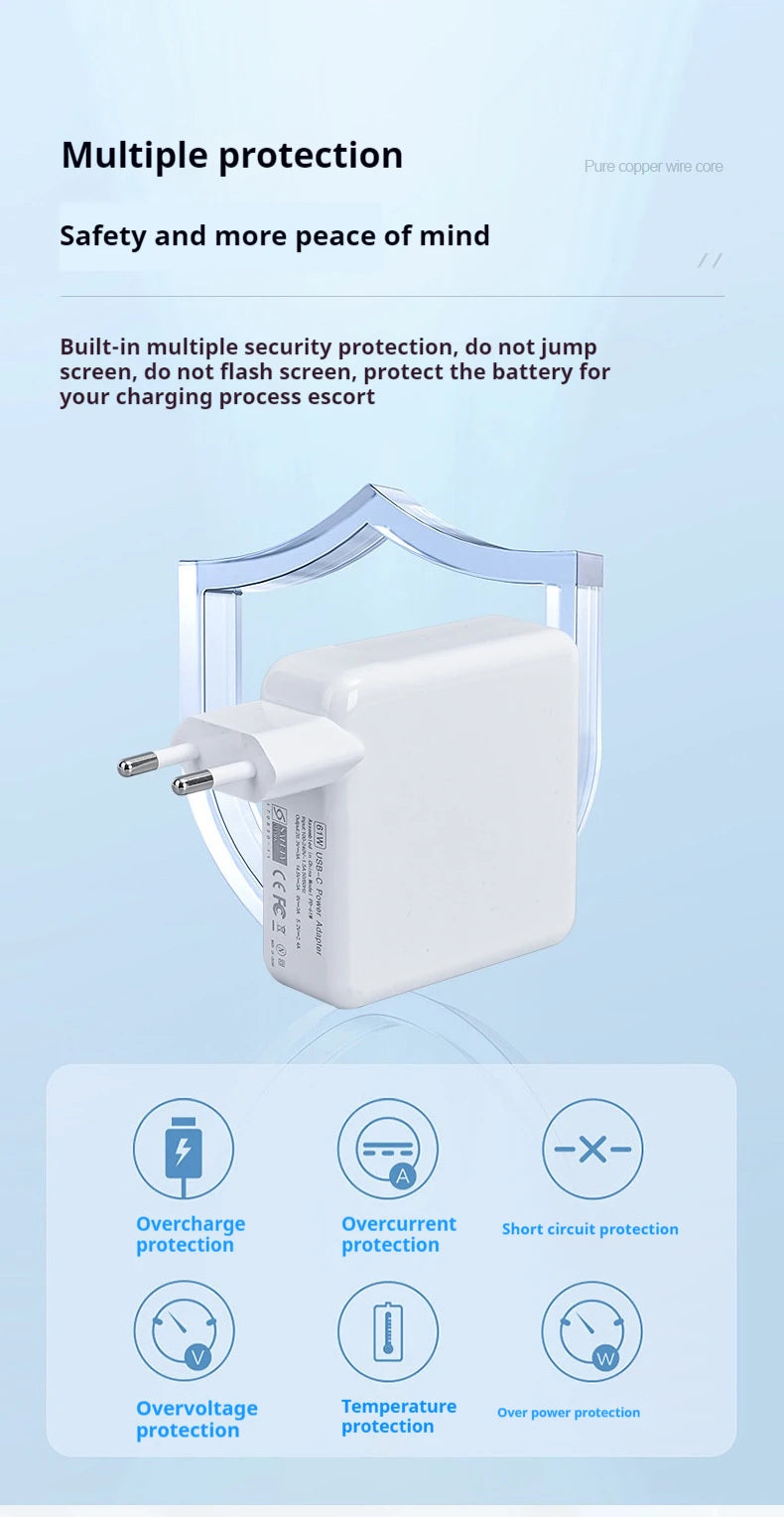30W 61W 87W 96W USB C PD Charger Power Ac Adapter for MacBook Pro16 15 13 Inch New Air 13 Inch 2020/2019/2018 Works with Type C