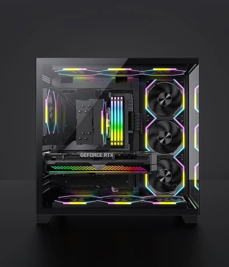 ICE Whale IW-12 Computer PC Case Fan 120mm ARGB 4Pin PWM Cooling Fan Motherboard Sync 61.5CFM/2000RPM CPU Cooler Ventilator