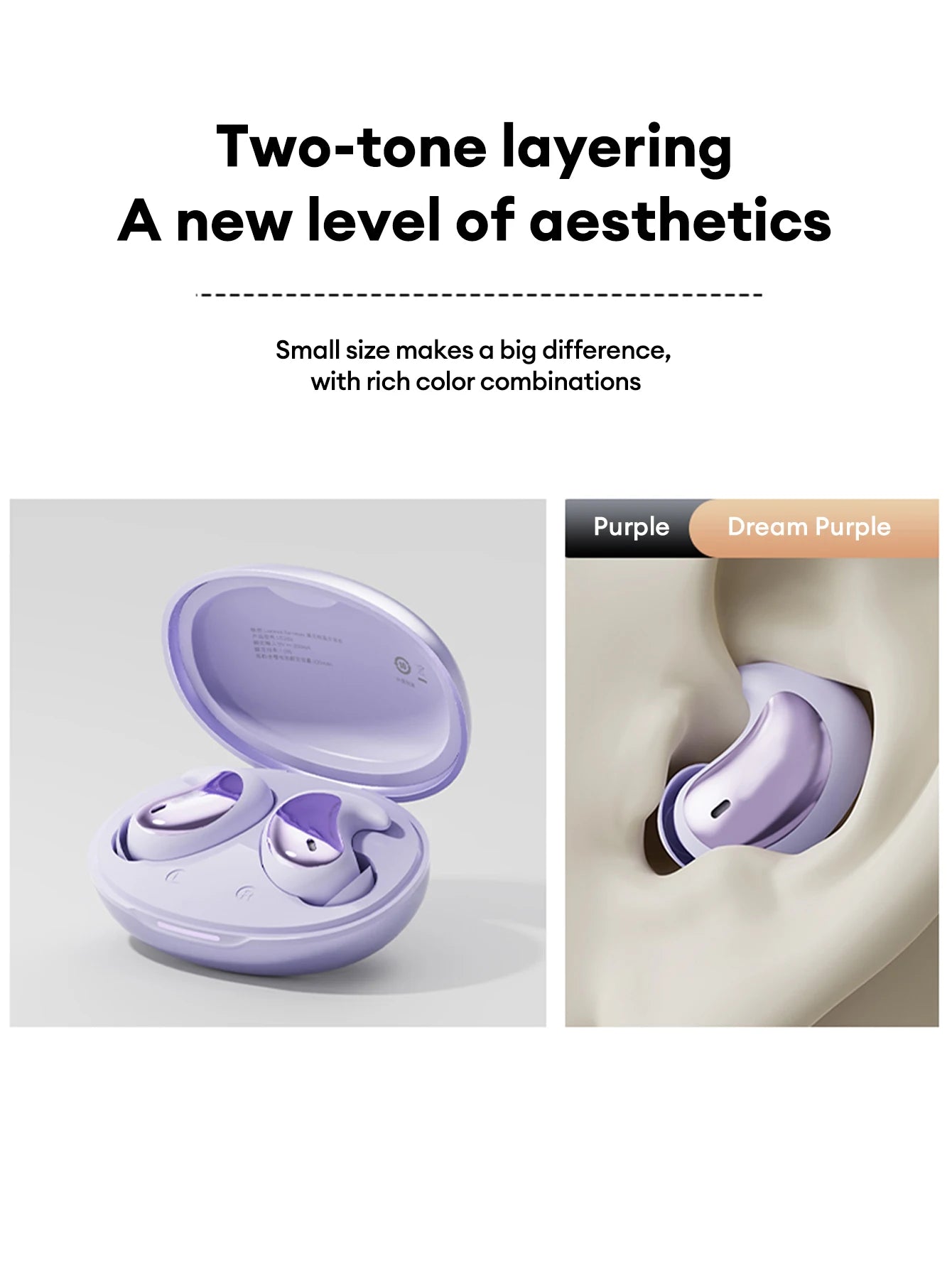 Lenovo LE203 Wireless Bluetooth 6.0 Sleep Headphones Small Lightweight Comfortable In-Ear Earphone Long Battery Life With Mic