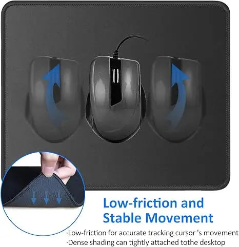 Premium-Textured Washable Mouse Pad with Non-Slip Rubber Base 10.2 X 8.3 Inch Computer Mousepad with Stitched Edges for Gaming Office Home Use