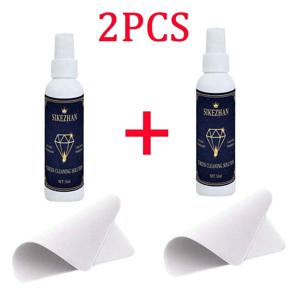Universal Screen Cleaner Spray Kit with Polishing Cloth for Computer Laptop Monitor TV Phone LCD LED Dust Fingerprint Remover