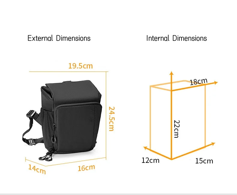 Waterproof Camera Chest Pack Sling Bag – DSLR/SLR/Mirrorless Camera Waist & Shoulder Bag for Photography Travel & Outdoor Use