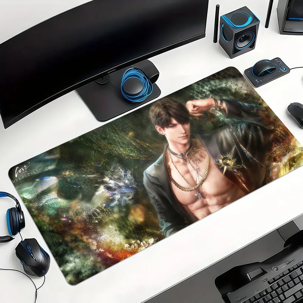 Love and Deepspace Zayne Sylus Xavier Caleb Mouse Pad Non-slip Lockedge Thickened Desktop MousePad Large Gaming Office Student