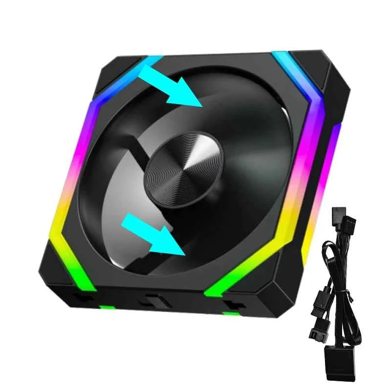 JUMPEAK CS120 ARGB Cooling Fan, 360mm/240mm, Modular Stackable Splicing PWM Silent RGB Fans For Gaming PC Case