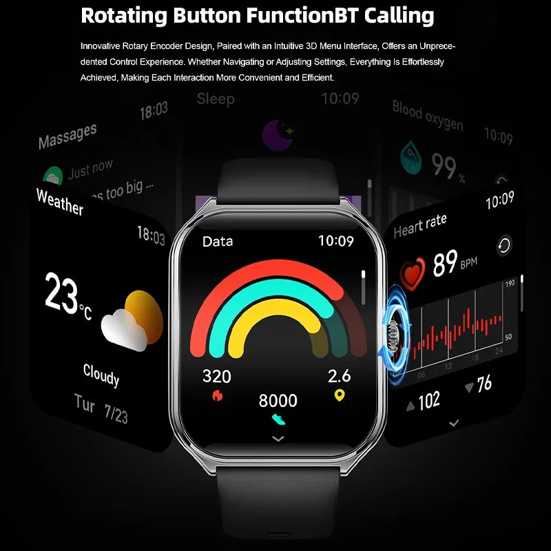 New Ultra Thin Smart Watch men 1.96