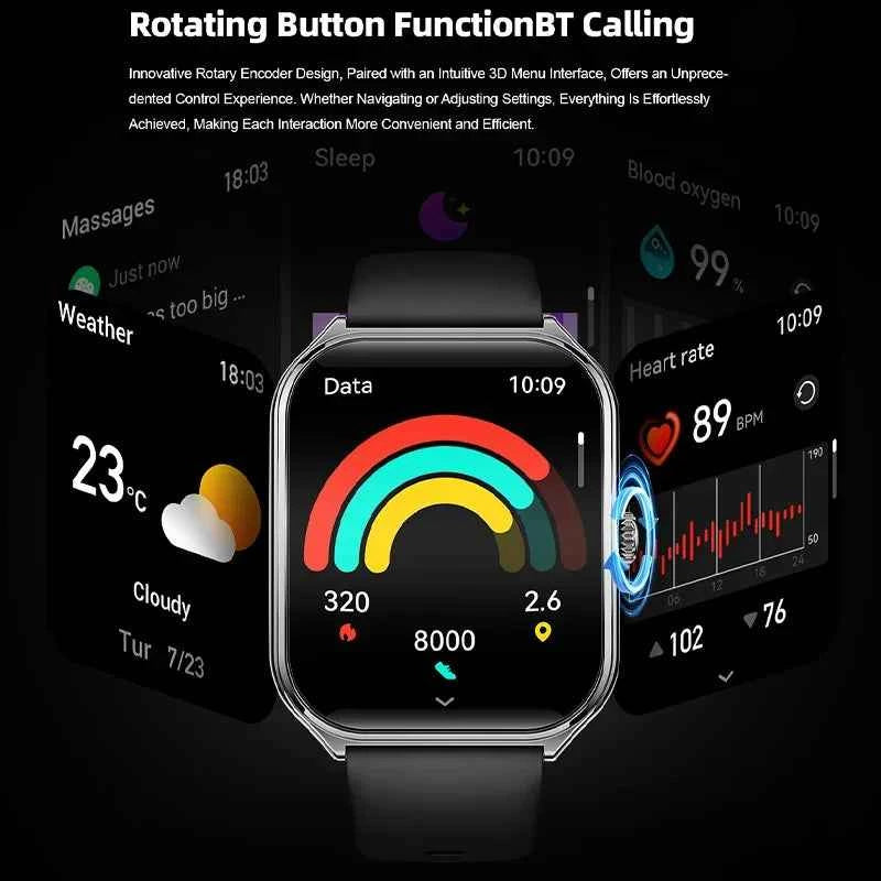 New Ultra Thin Smart Watch men 1.96