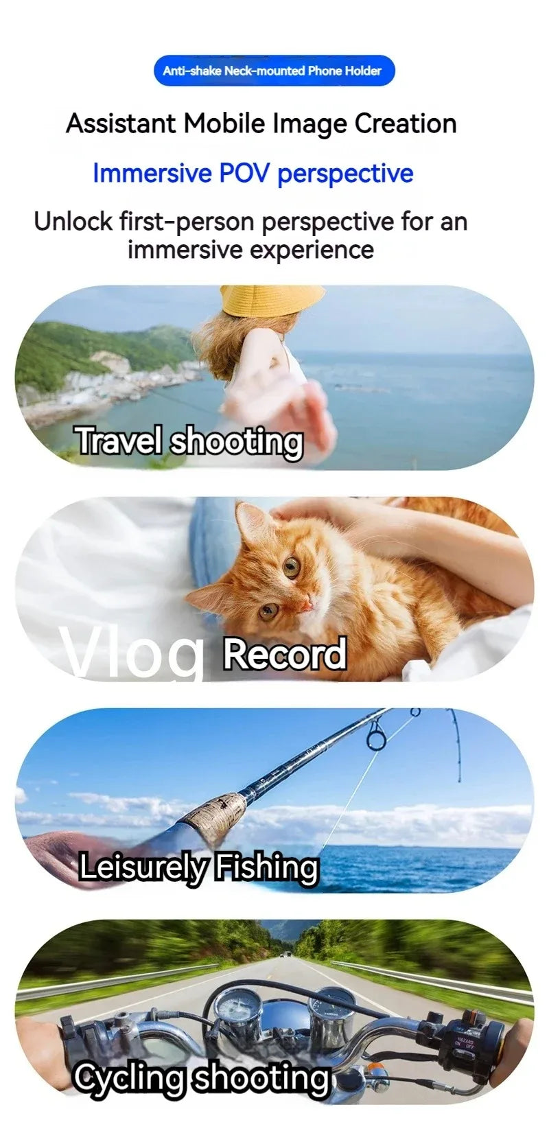 Universal Neck Mount Phone Camera Holder,Magnetic And Clip Compatible With IPhone Samsung 360 Rotation Hands-Free For Video Live