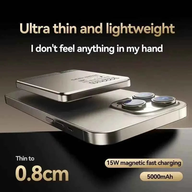 10000mAh Magnetic Power Bank Qi 2 Wireless Charger PD20W Super Fast Charging For MagSafe Powerbank for iPhone Samsung Xiaomi
