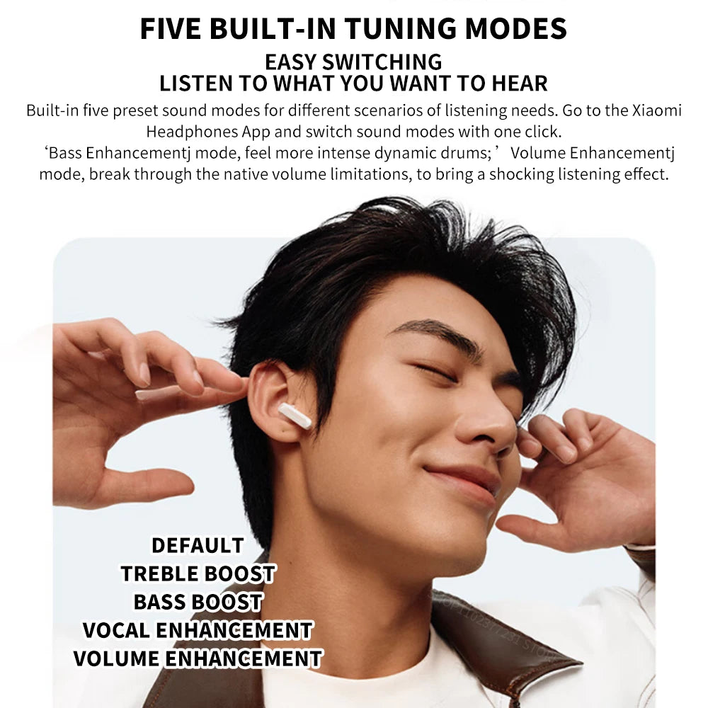 New Redmi Buds 6 Vitality Edition Bluetooth 5.4 Noise Reduction Earphone 30H Battery Life 5 Tuning Modes Wireless Headset