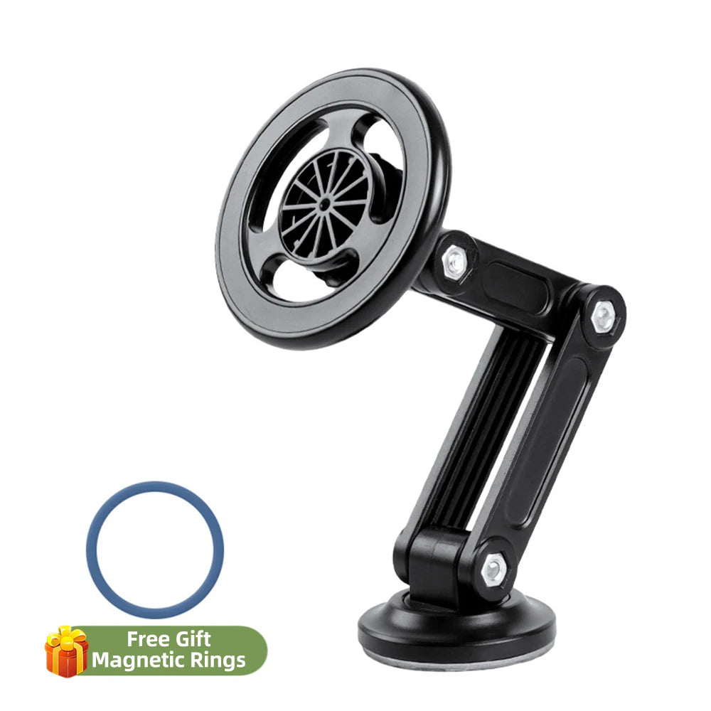 New For Magsafe 360 Rotate Metal Magnetic Car Phone Holder Foldable Phone Stand Air Vent Magnet Mount GPS Support For All phone