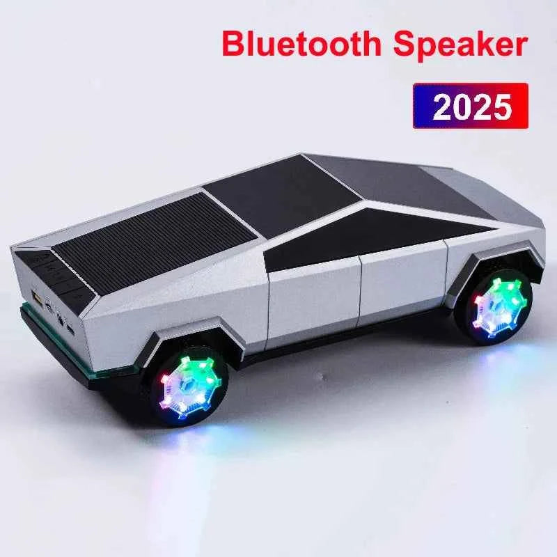 2026 Cybertruck Car Model Wireless Bluetooth Speaker Stereo Sound Bass Woofer Hifi Music Active USB TF AUX Fm BT RGB Toy Gift