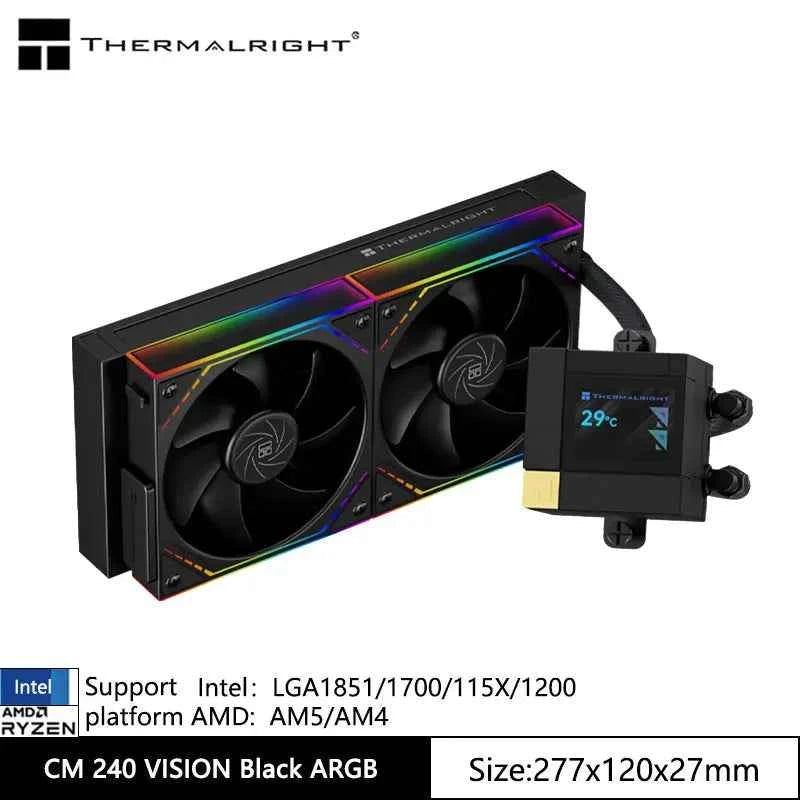 Thermalright CORE MATRIX VISION ARGB All-in-one water cold radiator, 2 inches Magnetic rotatable cold head