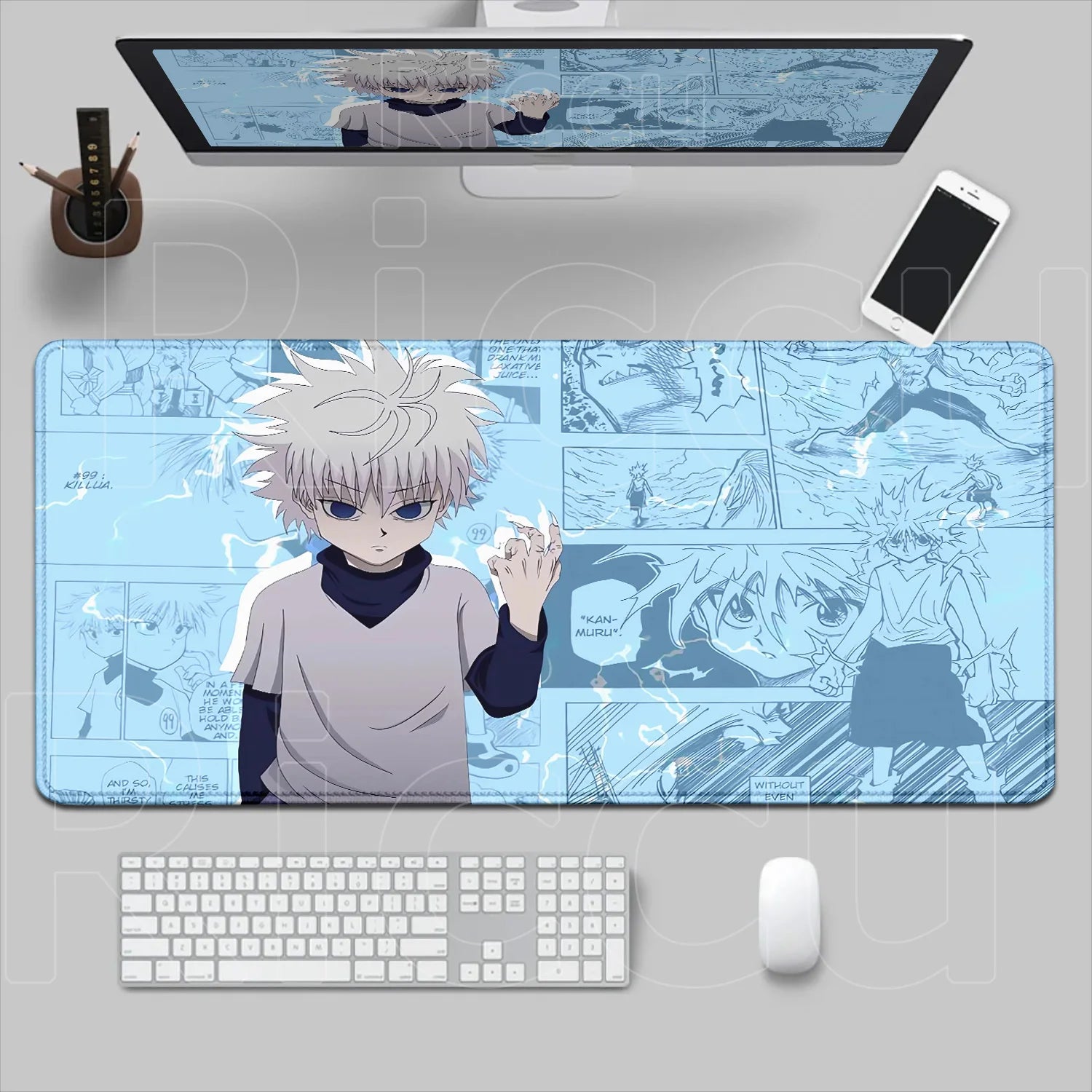 New Hxh Large Mousepad Hunter X Hunter Mouse Pad XXL Gaming Accessories Office Gamer Keyboard Desk Mat Non-Slip Laptop Anime Rug