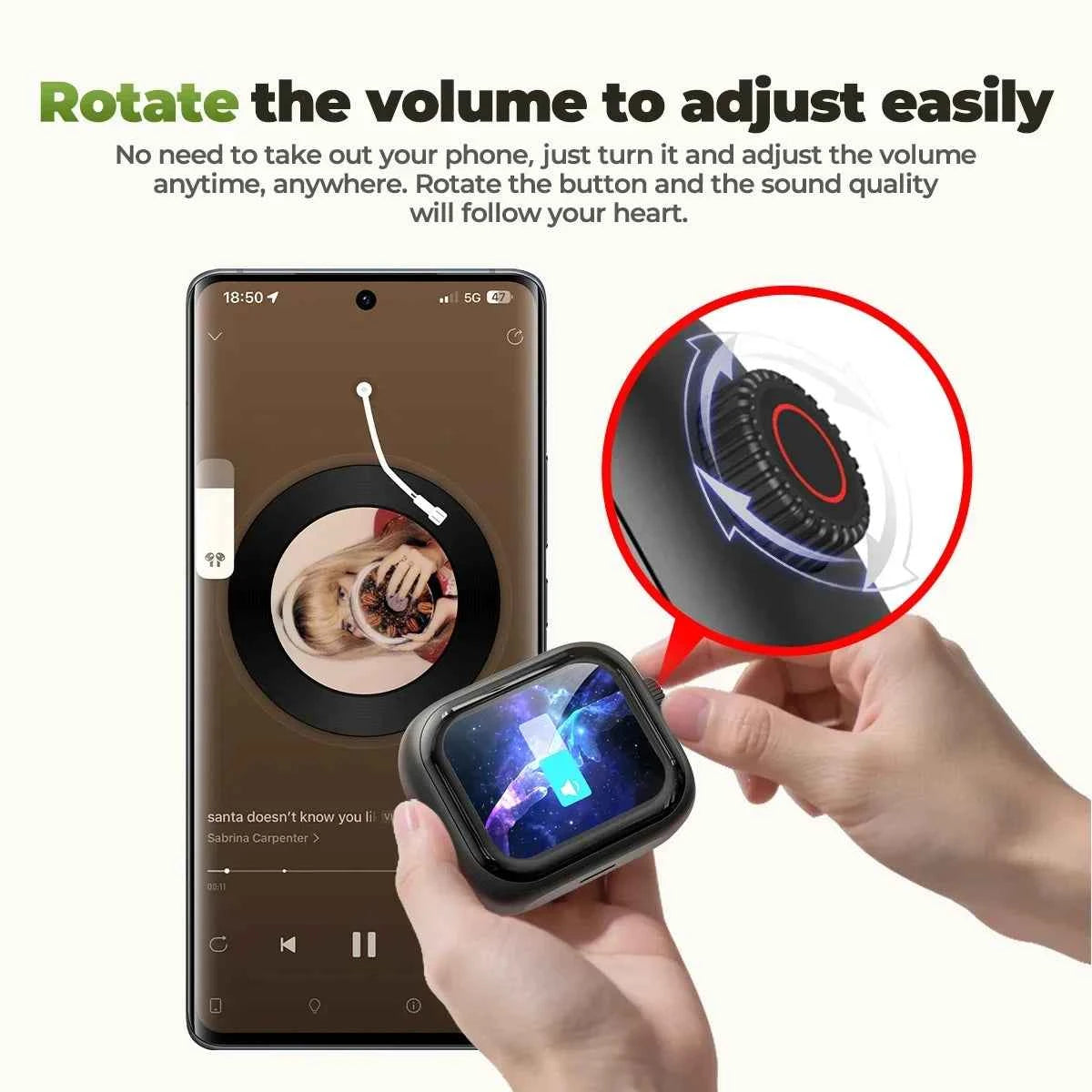 [Ultra HD Screen] HTC NE40 Earphones Bluetooth V6 TWS Sports Wireless Headphones AI Translator Earbud In-Ear Noise Reduction Mic