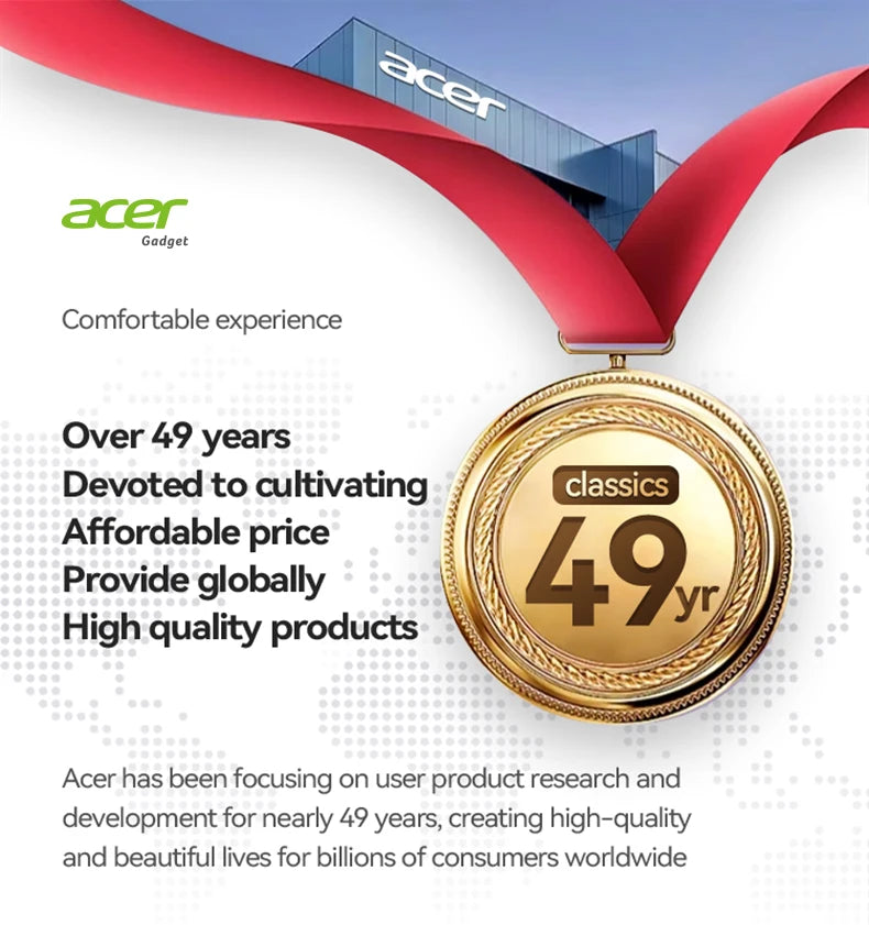 [Official Acer Product] Ohr557 Wireless Bluetooth Headphones In-Ear Design Sleep Headphones Comfortable for Wearing Sports Running Fitness Compatible with Mobile Phones Tablets Laptop Devices