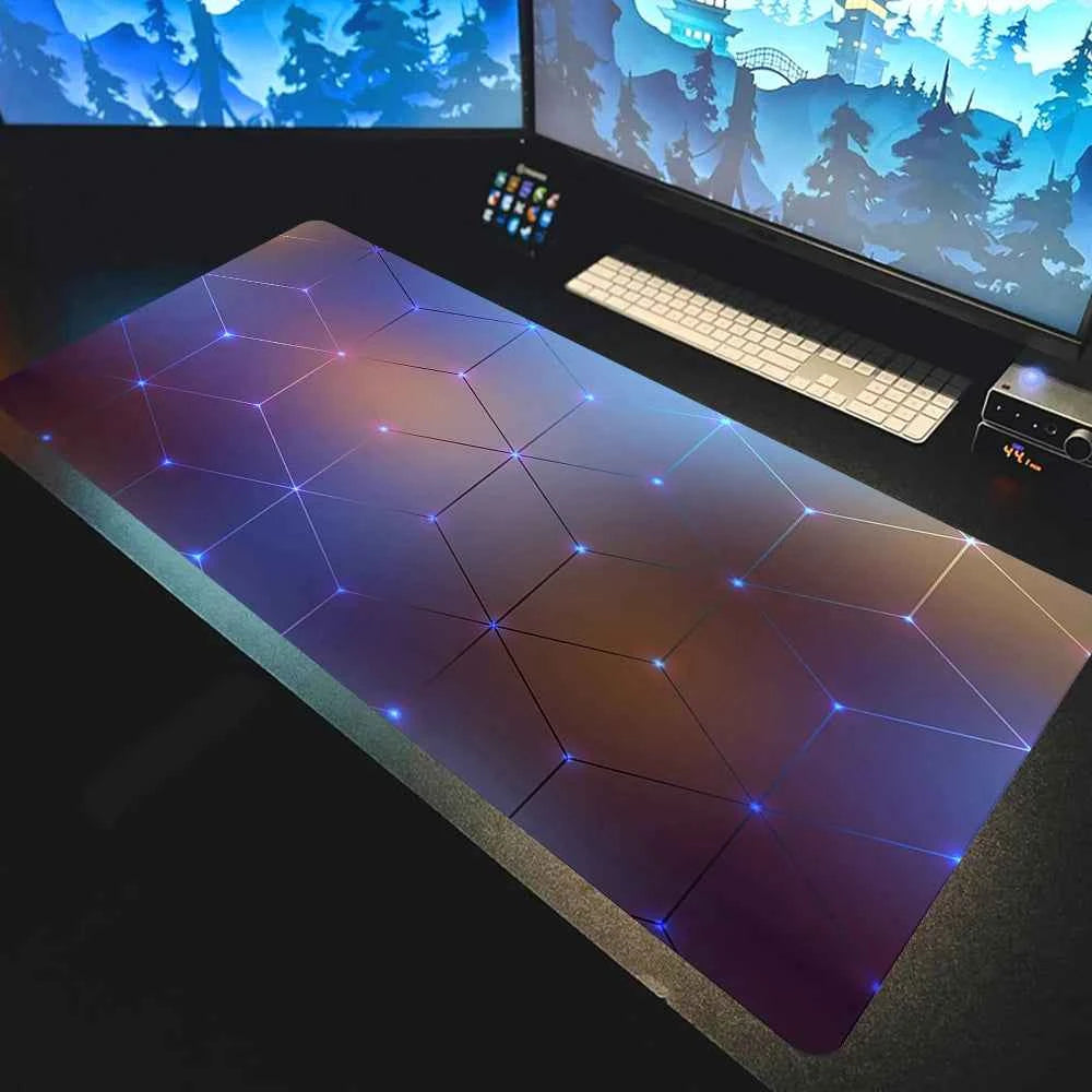 Colorful Hexagon Mouse Pad Large Computer Office Game Table Mats XXL Rubber Anti-slip Gaming Keyboard Mousepads Long Desk Pads