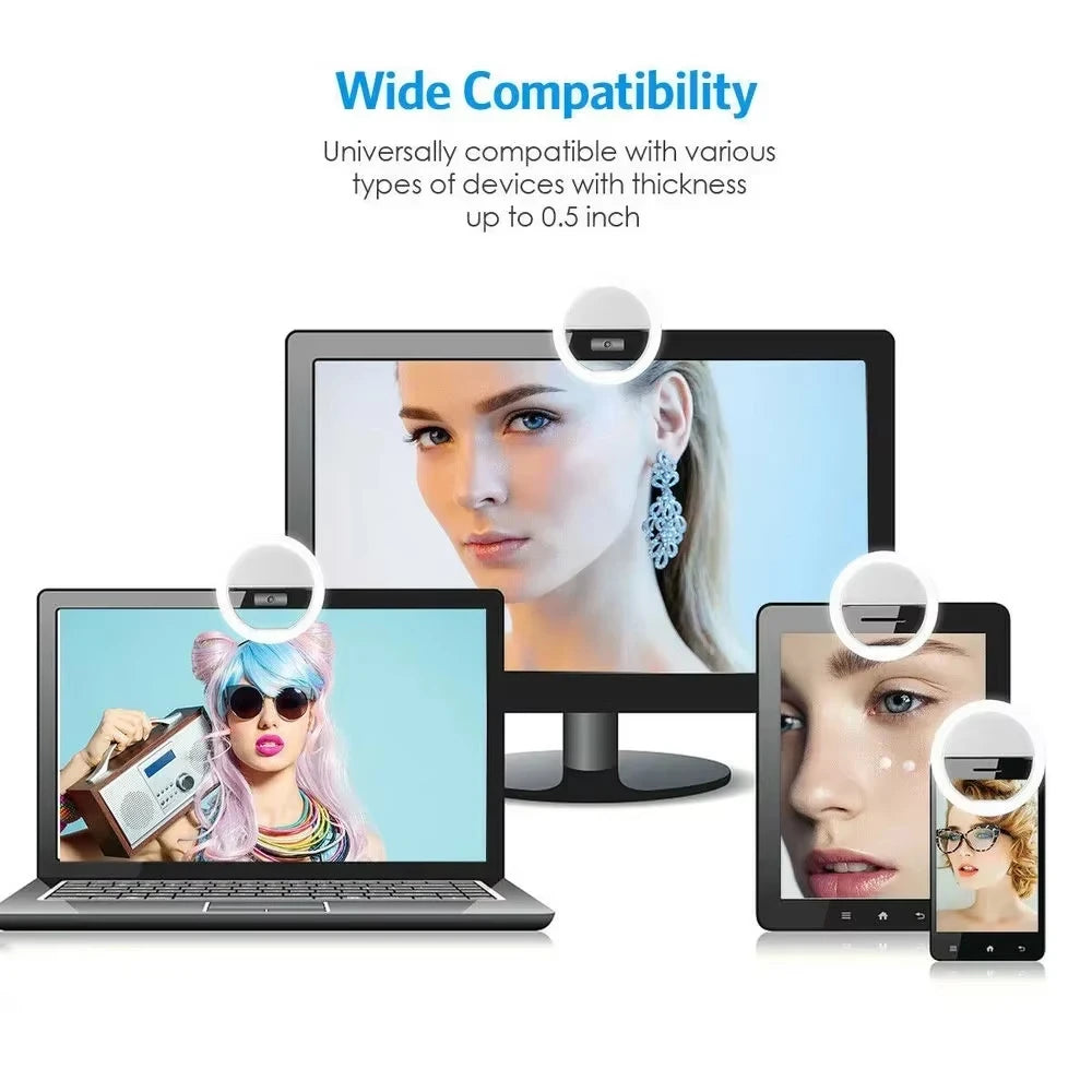 LED Selfie Ring Light for Mobile Phone Lens Selfie Light for IPhone, Samsung, Xiaomi, POCO Mobile Phone Portable Selfie Light