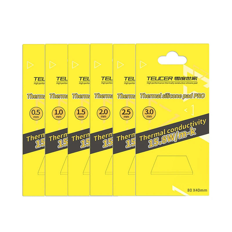 TUECER GPU CPU Thermal Pad Heatsink Cooling Conductive Silicone Pad 80x40/100x100mm High Quality Thermal Pad thermal insulation