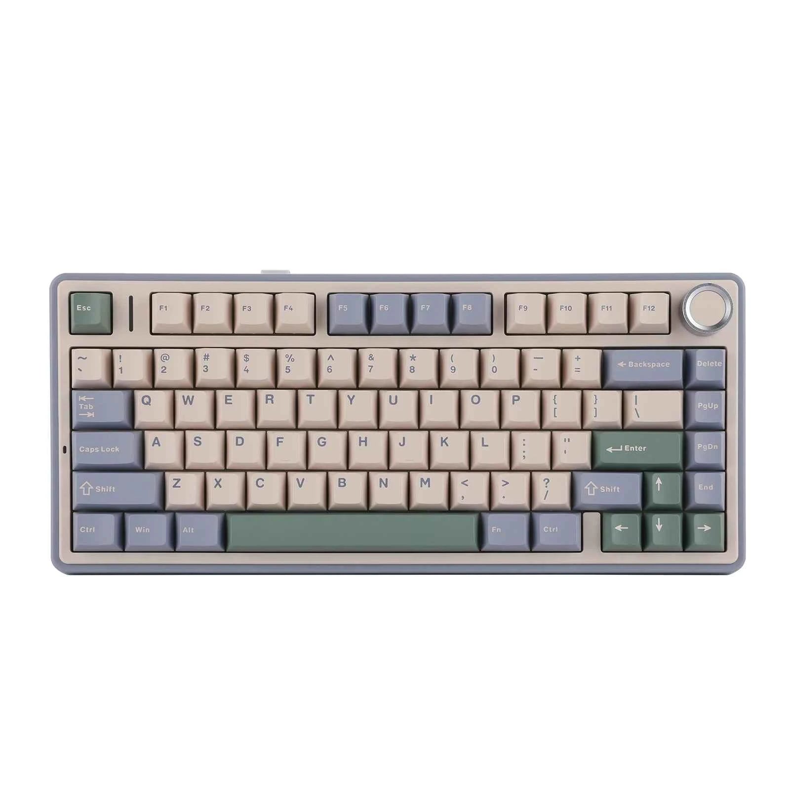EPOMAKER x AULA F75 75% ANSI Hot-Swap Gasket Wired/Bluetooth 5.0/2.4G Wireless Mechanical Keyboard PBT Keycaps for Mac/Win