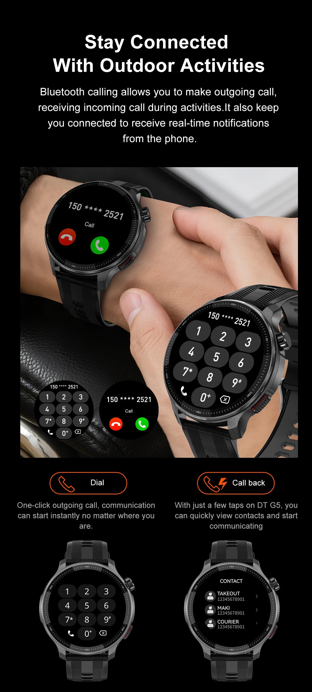 NEW GPS Offline Maps Smart Watch 1.43