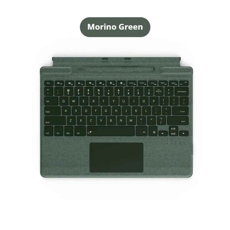 2025 New Color Microsoft Surface Pro 8/9/X/10/11 Bluetooth Magnetic Keyboard with Pen Slot,Touchpad and 7-color Backlit Keyboard