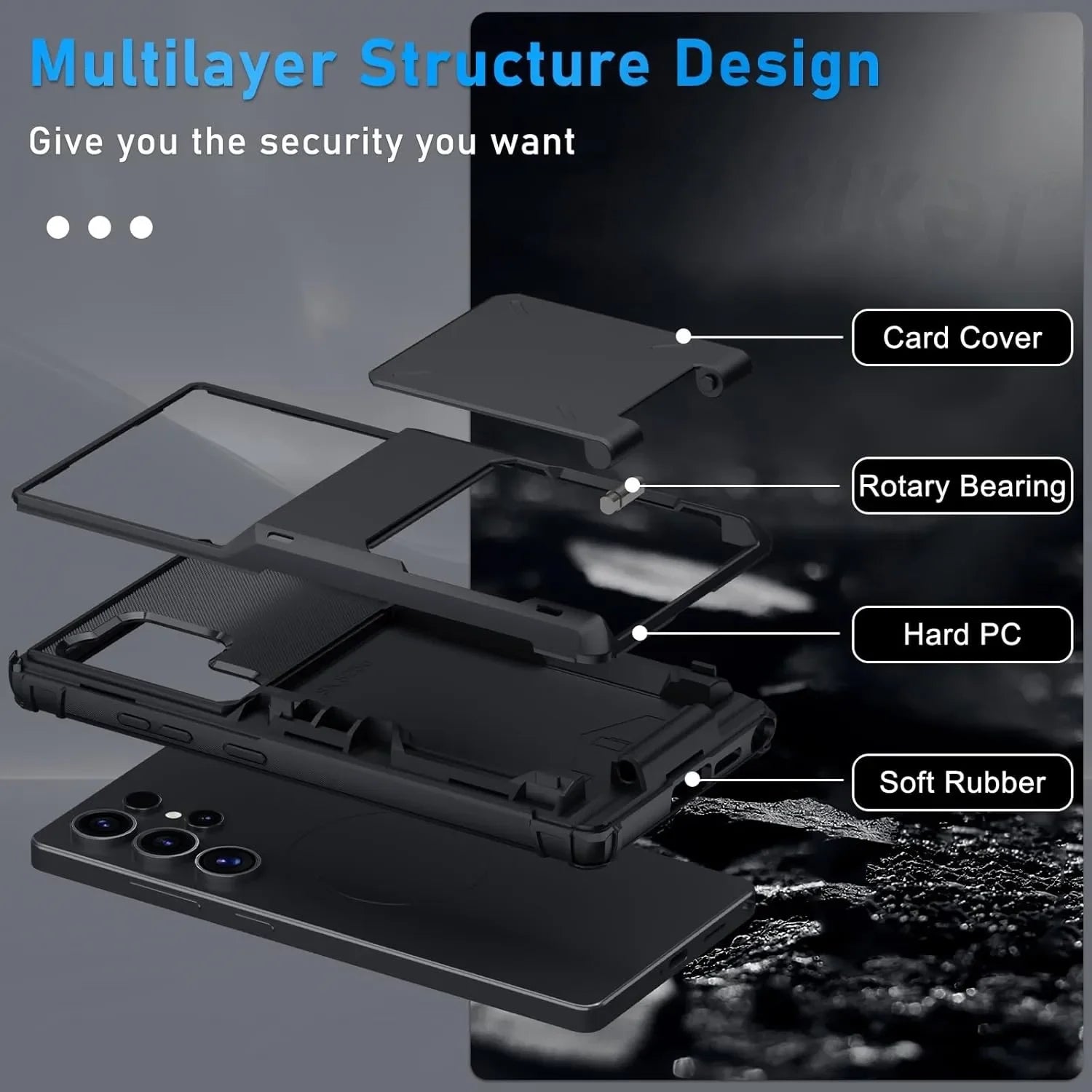 For Samsung Galaxy S26 Ultra S25 S24 S23 S25 FE A17 A56 A37 Card Holder Case Heavy Duty Wallet Hidden Flip Slot Protective Cover