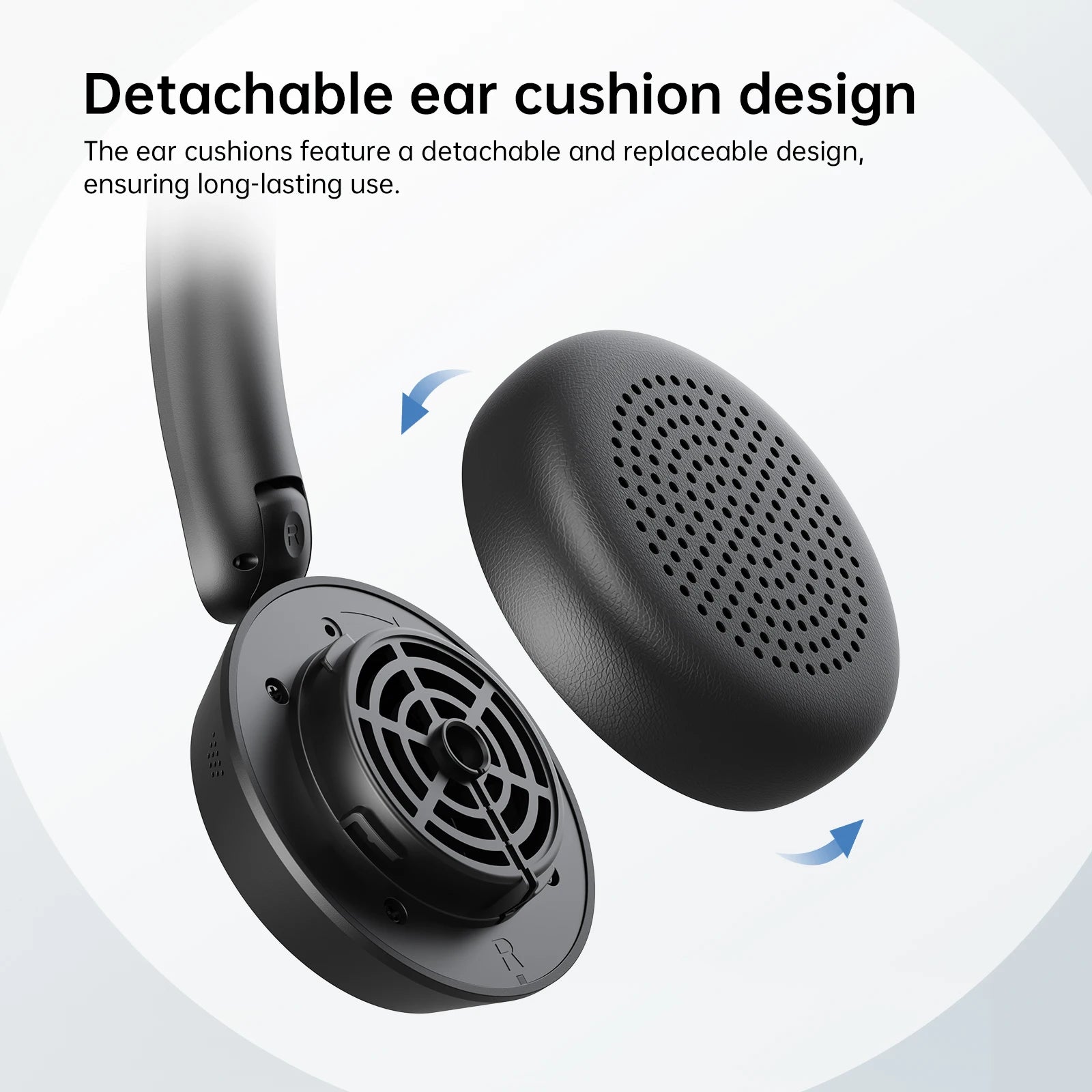EKSA H35 Bluetooth 5.4 Headset for Office, Ultra-light Foldable Wireless Headphones with ENC Noise Cancelling Microphone