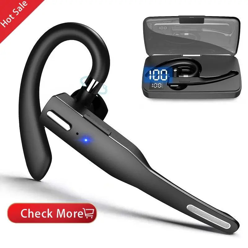 YYK525 Business Headset, Over Ear Earphones with Mic, Bluetooth5.1 Over Ear Headset, 180° RotatingHD Call Quality And Microphone