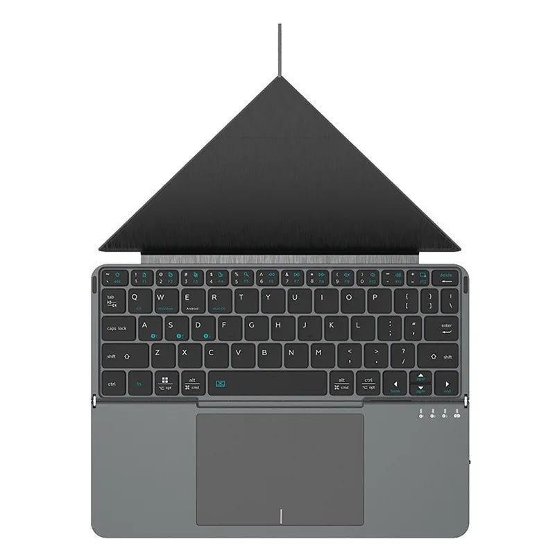 Multi-functional Wireless Bluetooth 5.0 Folding Keyboard for Tablet/Phone/PC Detachable Leather Stand Touch Portable Keyboard
