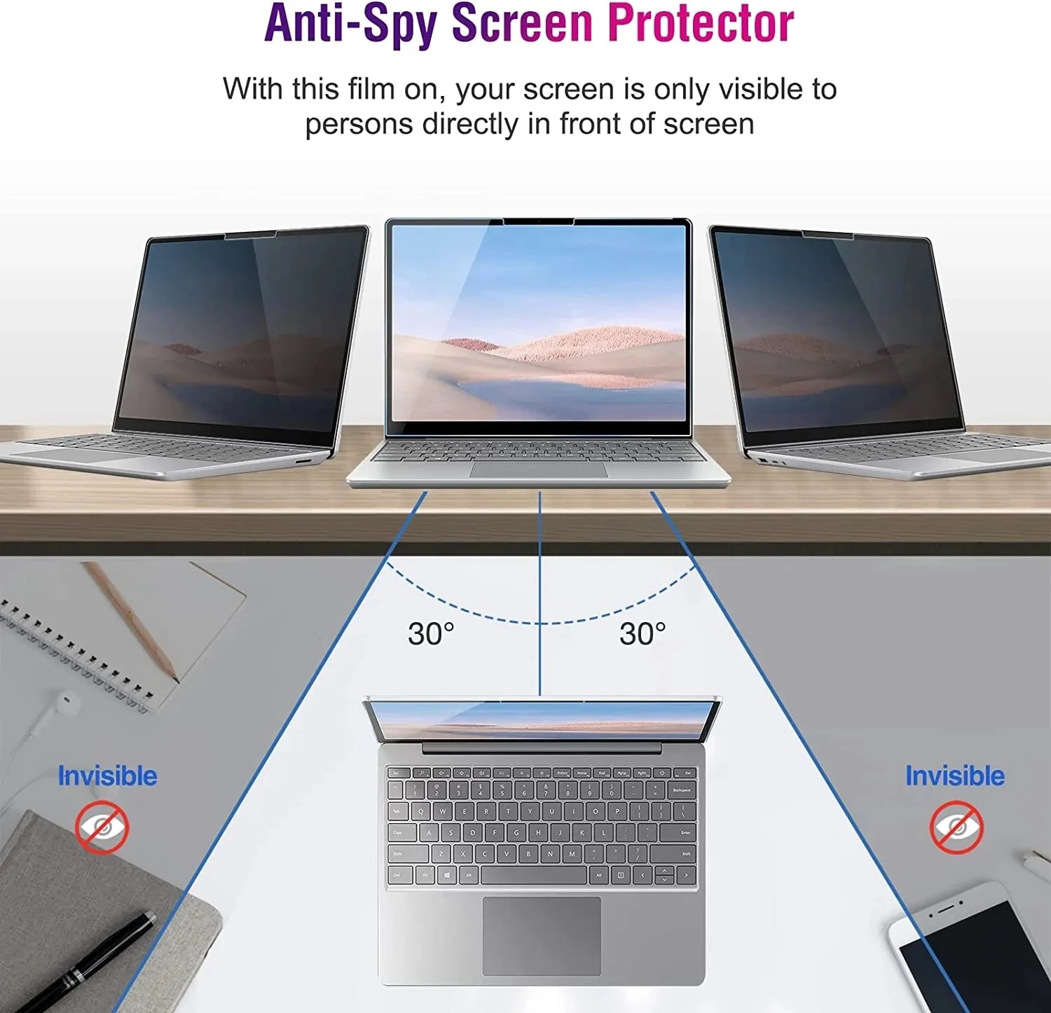 Laptop Privacy Screen Protector For Lenovo Xiaomi Dell HP PC Notebook 11-17 inch Anti-spy Filter Film Anti-glare Anti Blue Lihgt
