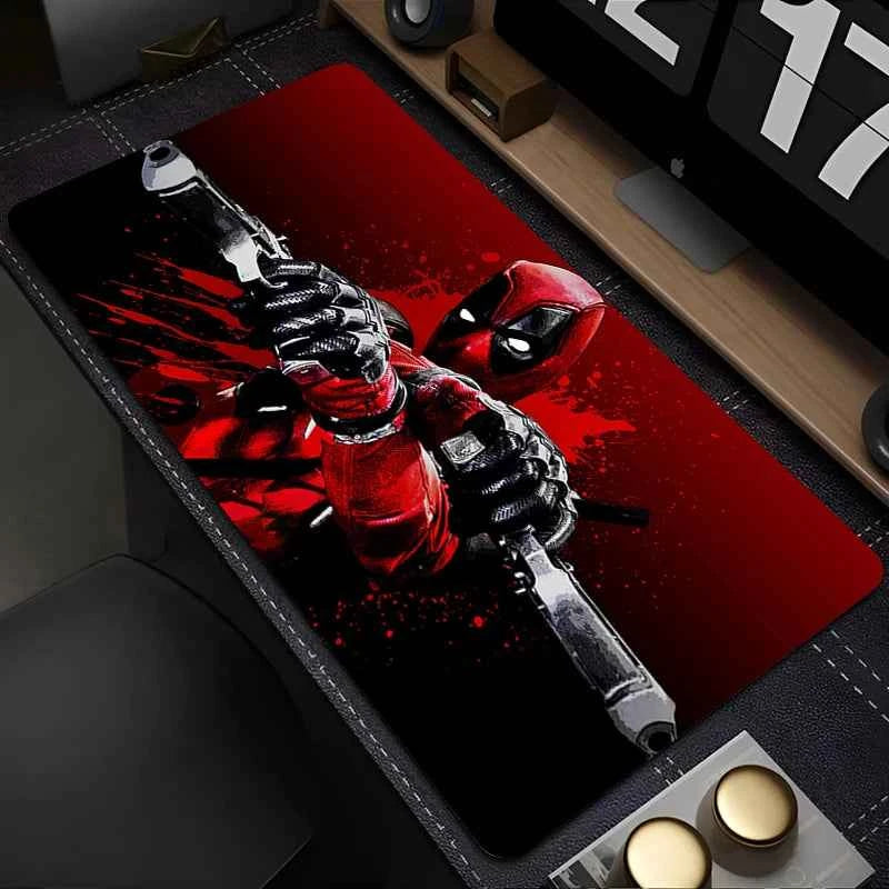 Marvel Deadpool Anime Mouse Pad Office PC Gamer Cabinet Mouse Mat Laptop 900x400 Keyboard Mousepad Extended Desk Mat Cool Carpet