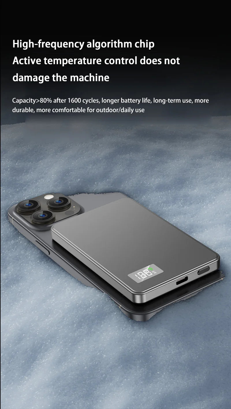 Wireless Magnetic 500000mAh Power Bank Fast Charging Portable PD22.5W External Battery for Magsafe for iPhone17 Samsung Xiaomi