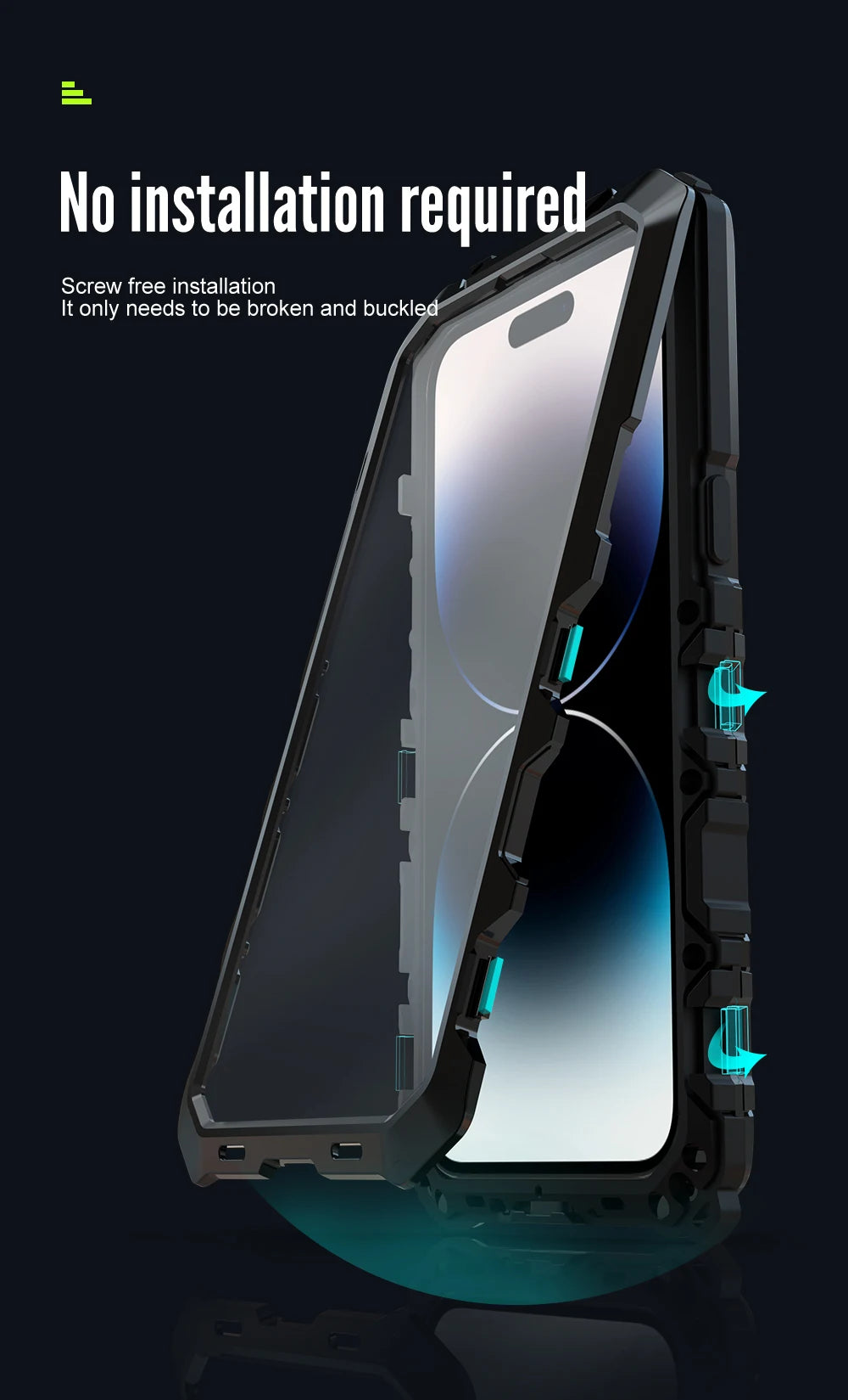 for iPhone 14 Pro Max Case Heavy Duty Protection Armor Metal Aluminum Phone Case for iPhone 14 Pro Max 14 Plus Shockproof Cover